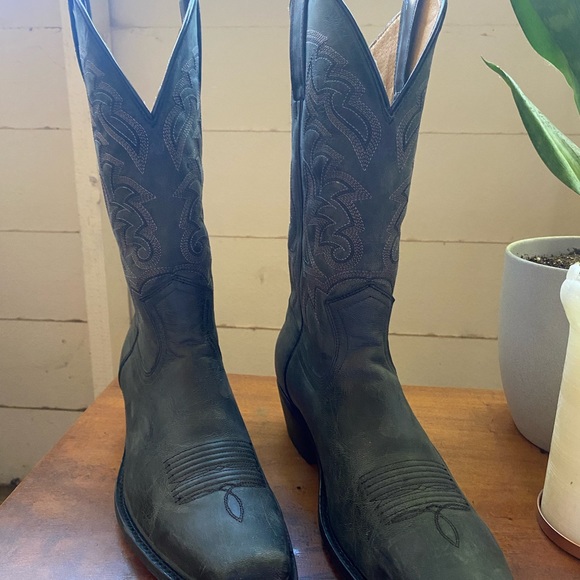 Charcoal black cowboy boots - Picture 2 of 4